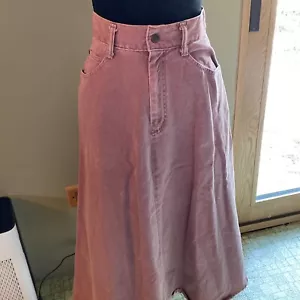 Vintage Vivaldi Denim Long Modest Skirt Pink Size 8 - Picture 1 of 14