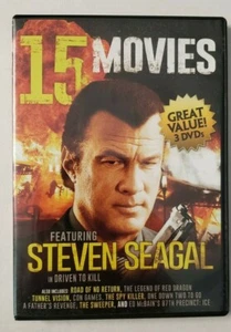 15 Movies featuring Steven Seagal & Chuck Norris (DVD, 2014, 3-Disc Set) NEW - Picture 1 of 2