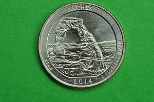 2014-P   BU Mint State ( Arches )  US  National Park Quarter - Picture 1 of 1