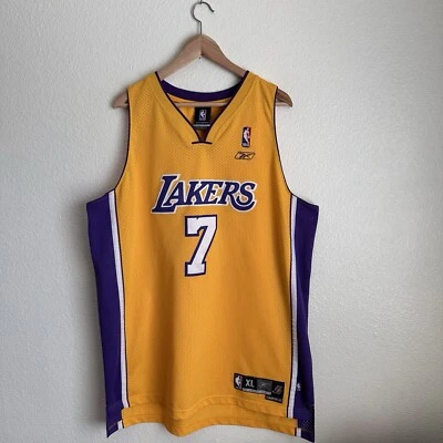 Auténtica camiseta Reebok COSIDA Los Angeles Lakers Lamar Odom amarilla talla XL Foto 1 de 4