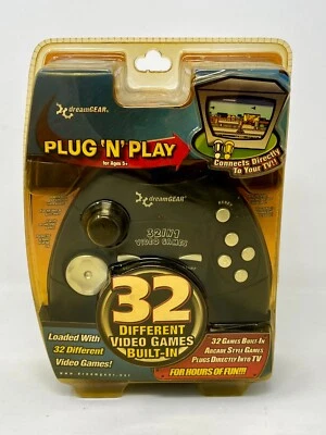 dreamGEAR Plug n Play 32 Video Games in 1 Controller SEALED SUN-DAMAGED BOX - Image 1 of 4