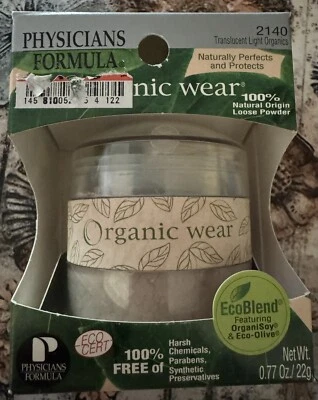 NEW Physicians Formula Organic Wear Translucent #2140 Loose Powder .77 oz each - Image 1 of 3