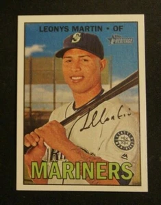 2016 Topps Heritage "HIGH NUMBER" Seattle Mariners - LEONYS MARTIN #593 - Picture 1 of 1