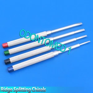 Juego de 4 cinceles de división de cresta instrumento veterinario dental - Imagen 1 de 3
