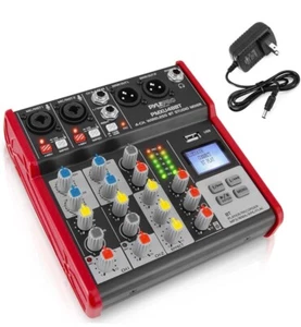 Pyle 4-Ch. Bluetooth Studio Mixer, Pro Audio Digital DJ Audio Mixer Console - Picture 1 of 7