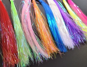 FLASHABOU ICE WING - Fliegenbindematerial - 9 FARBEN - UV Lametta - 0,5 mm x 9 Zoll - Bild 1 von 38