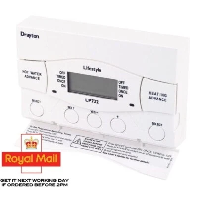 DRAYTON LP722 LIFESTYLE 2 CHANNEL 7 DAY BRITISH GAS UP1 PROGRAMMER 25476 ACL - Image 1 of 4