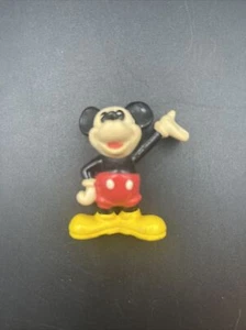 VTG 80's Disney Waving Mickey Mouse PVC Toy Figure 2" Collectible Cake Topper - Picture 1 of 6