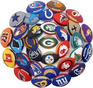 assorted team football shoe charms button back - Picture 1 of 1