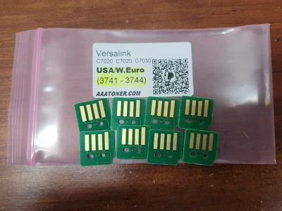 8 x Toner Chip (3741 - 3744) for Xerox VersaLink C7020, C7025, C7030 Refill - Image 1 of 3