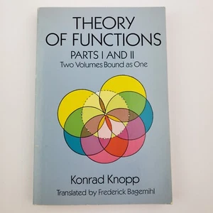 Theory of Functions, Parts I and II Paperback Book by Konrad Knopp - Imagen 1 de 5