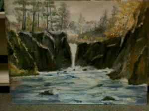 FRANCIS ZECCHINI (1889-1989), WASSERFALLSZENE, KENNEBUNKPORT, MAINE KÜNSTLER - Bild 1 von 3