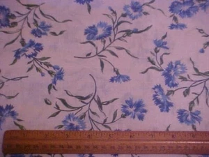 VTG Feedsack w/ Blue Carnations - Picture 1 of 4
