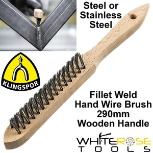 Klingspor Fillet Weld Hand Wire Scratch Brush Stainless Steel 290mm Cleaner - Picture 1 of 5