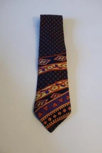 Mens Etro Blue, Red, Orange Print Tie - Picture 1 of 4