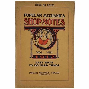 Popular Mechanics Shop Notes 1912 Volume 8 Staple Binding Vintage DIY Paperback - Picture 1 of 16