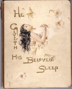 1880 ELIZABETH B. BROWNING He Giveth His Beloved Sleep MAUD HUMPHREY cover - Picture 1 of 9