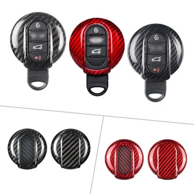 Carbon Fiber Remote Key Cover Case for BMW Mini F54 F56 F55 F57 F60 3 Colors - Image 1 of 4