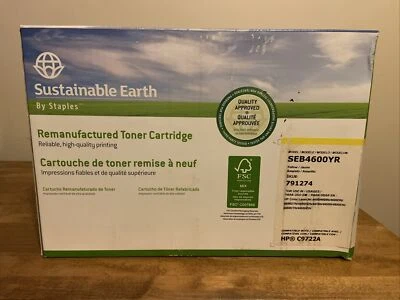 Sustainable Earth SEB4600YR Compatível com HP C9722A Amarelo, Novo - Imagem 1 de 4