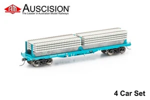 Auscision (NMW-5) NDXF Sleeper Wagon, RSA Teal - 4 Car Pack - HO Scale - Picture 1 of 1