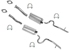 For 1988-1993 Ford Mustang LX 5.0L Dual Muffler Dual Exhaust Pipe Made in USA - Picture 1 of 6