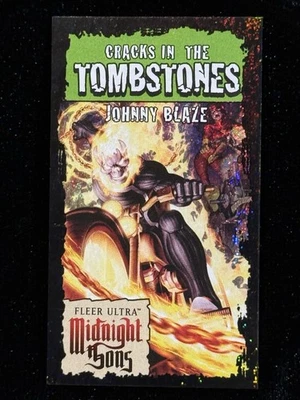 2023 Fleer Ultra Midnight Sons Marvel Tombstones Johnny Blaze BLACK /5 🔥💀🤯 - Image 1 of 2