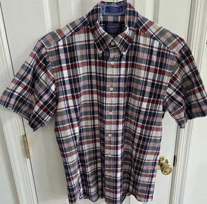 Camisa Pendleton Surf Seaside Para Hombre Talla Mediana Abotonada Algodón a Cuadros - Imagen 1 de 7