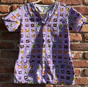 SCRUB TOP GRÖSSE XXS HALLOWEEN GRUSELIGE APPS KRANKENSCHWESTER MEDIZIN ZAHNARZT CNA - Bild 1 von 5