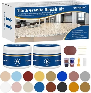 Kit Riparazione Piastrelle e Graniti, Marmo Porcellana Pietra Quarzo Bianco  - Foto 1 di 6