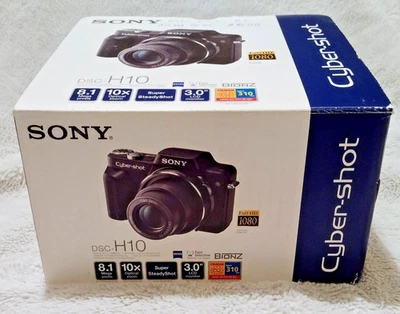 Sony Cyber-shot DSC-H10 8.1MP Digital Camera Black With Memory Card READ - Image 1 of 4