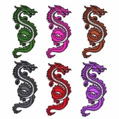 Heating Dragon Patch | Embroidered Iron On Sew On Multi-Color Design - Image 1 of 4