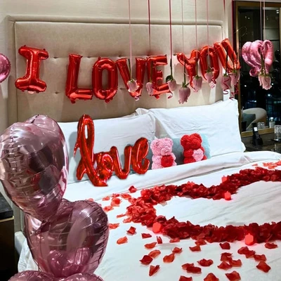 16INCH I-LOVE-You Foil Letter Balloon Banner Wedding Engagement Party Decoration - Image 1 of 4