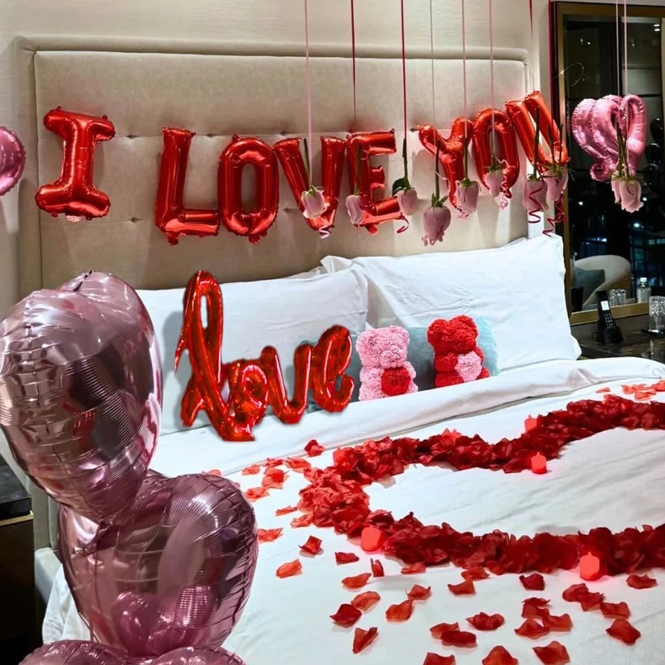 16INCH I-LOVE-You Foil Letter Balloon Banner Wedding Engagement Party Decoration - Image 1 of 4