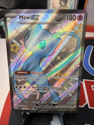 Pokémon Mew EX TCG Scarlet & Violet Paldean Fates Holo Shiny Rare Card 216/091 - Image 1 of 2