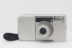 ✅ FUJIFILM Tiara ZOOM 35mm Fotocamera Punta e Scatta Pellicola Argento - Foto 1 di 10