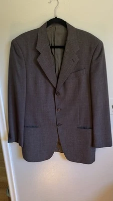 Blazer Abrigo Deportivo Giorgio Armani Le Collezioni Marrón 100% Lana Hecho en Italia 40R Foto 1 de 4