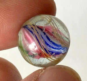 ~11/16" Antik Handarbeit Deutsch Pontils Glas Massiver Kern 3 Ebenen Marmor #zz321 - Bild 1 von 24
