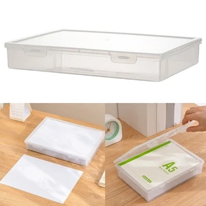 Clear Storage Container Stackable File Storage Box Water Resistant Document Box - Picture 1 of 11