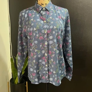 Camicia Foxcroft per Appleseed's floreale con bottoni senza rughe 14P - Foto 1 di 8
