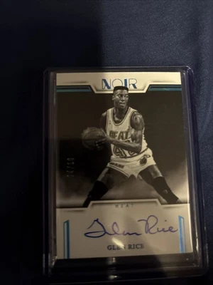 2025 panini noir glen rice auto /10 - Image 1 of 3