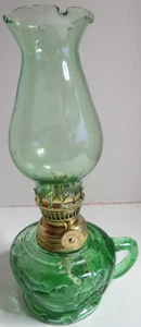 Green Mini Oil Kerosene Lamp Made in Hong Kong - Picture 1 of 12