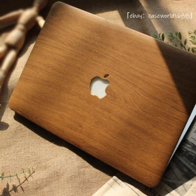 Wood Texture PU Leather Case For Apple Macbook M4 Air 13 15 Pro 14 16 11 12 inch - Image 1 of 4