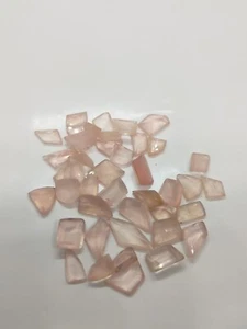 Rose Quartz 15–20x10–14mm Fancy Faceted – Large Light Pink Gemstones - Picture 1 of 5