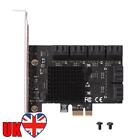 10 Port Pcie Expansion Card Pcie Sata 3.0 Controller Adapter 6Gbps For Desktop