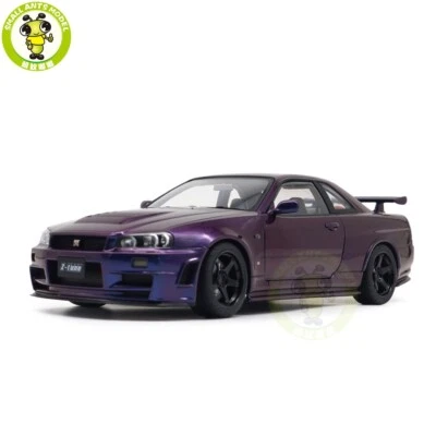 1/18 Nissan NISMO R34 GT-R Z-tune AUTOart 77464 Midnight Purple III Model Car - Image 1 of 4