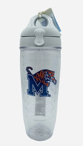 Memphis Tigers Tervis Tumbler 24 oz Water Bottle-Made in USA-New Cover