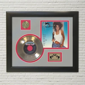 Whitney Houston voglio ballare custodia con cornice oro 45 dischi display  - Foto 1 di 4