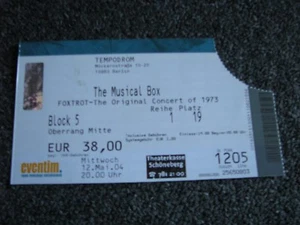 The Musical Box-Altes Ticket-12.05.2004-Gebrauchte Konzertkarte-Berlin-Tempodrom - Bild 1 von 2