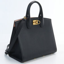 FERRAGAMO 21 0398 Tote Bag Gancini Tote Bag leather black Women