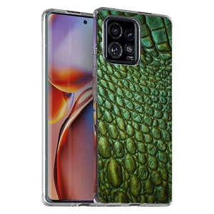 For Motorola (Edge,One 5G,Ace,UW,X40,30),Slim Cover,Satin Crocodile Print,USA - Picture 1 of 21